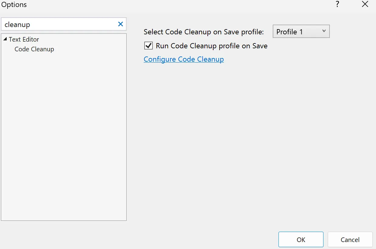 Developer using editor cleanup Developer using editor cleanup